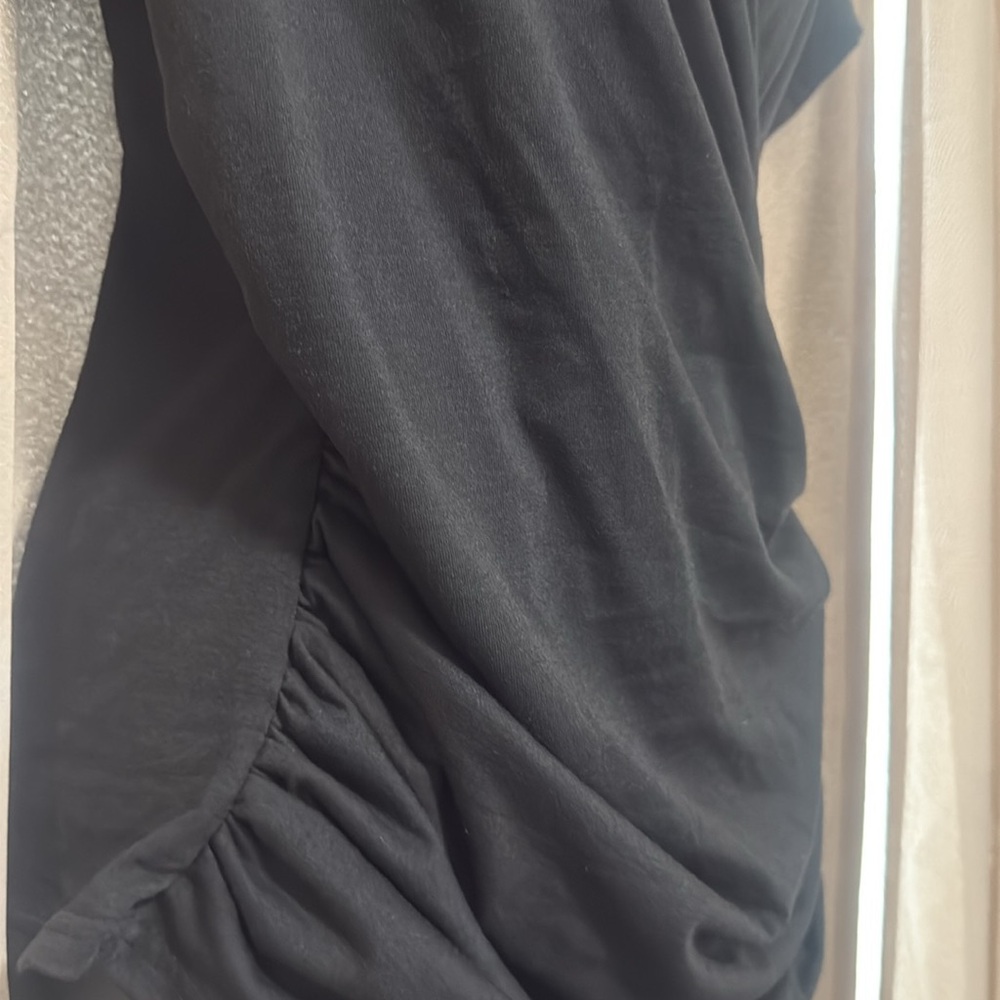 SHEIN Elegant Black Wrap top - Picture 3 of 4